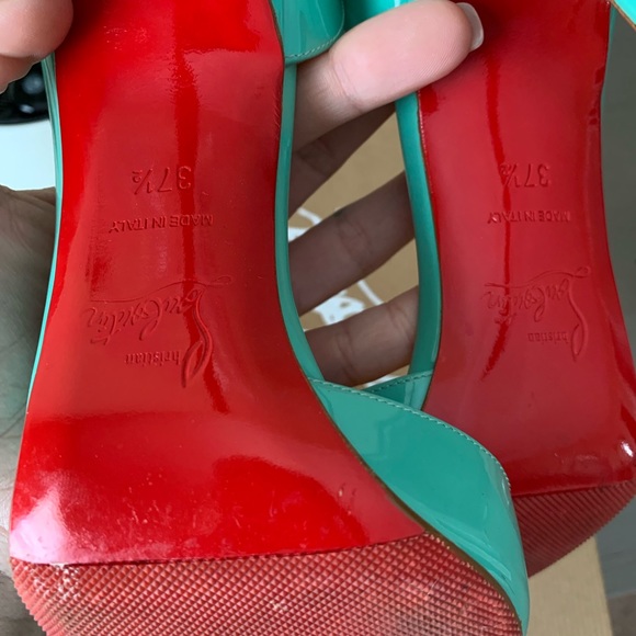 Christian Louboutin Iriza patent teal - Picture 3 of 7
